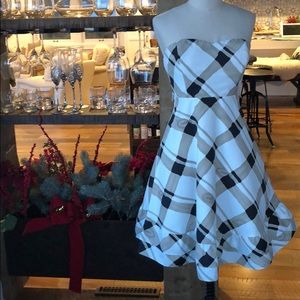 NWT plaid strapless dress